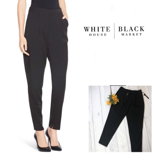 tapered black slacks